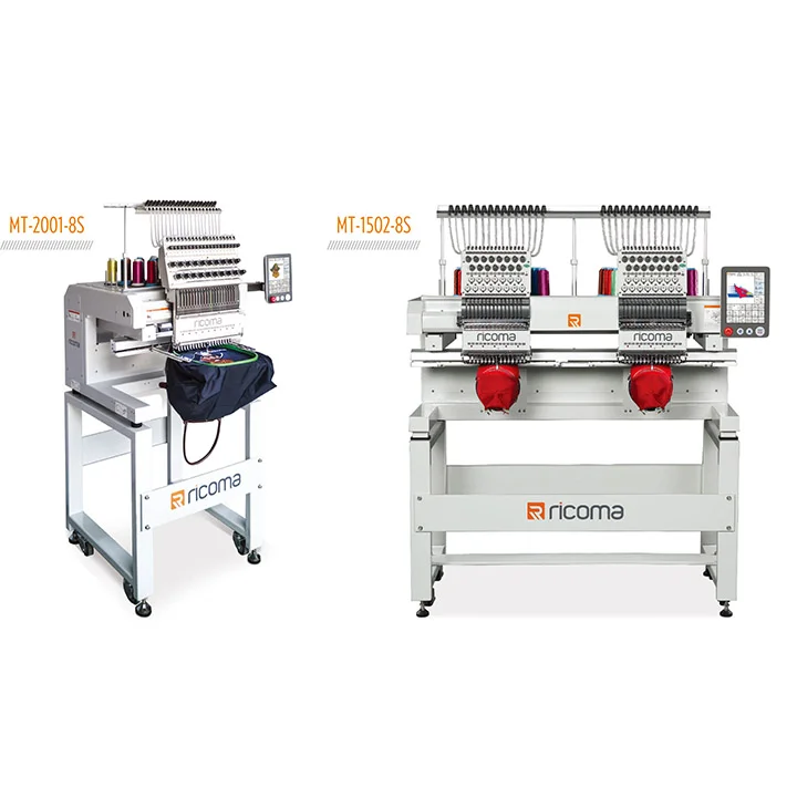 2 Ricoma embroidery machines offered by an industrial embroidery machine dealer - YES Group