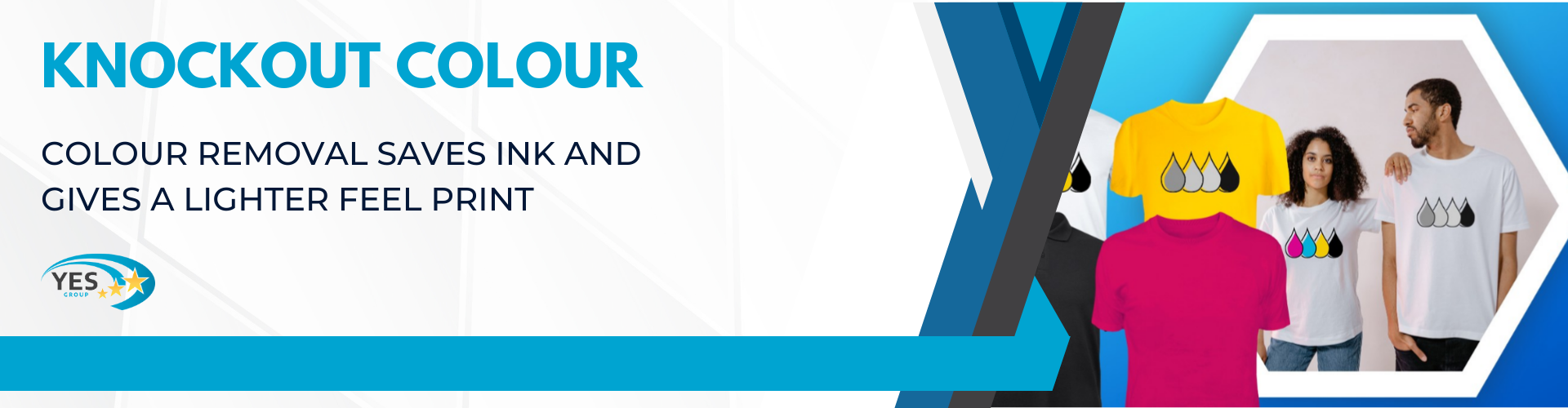 DTF colour knockout example