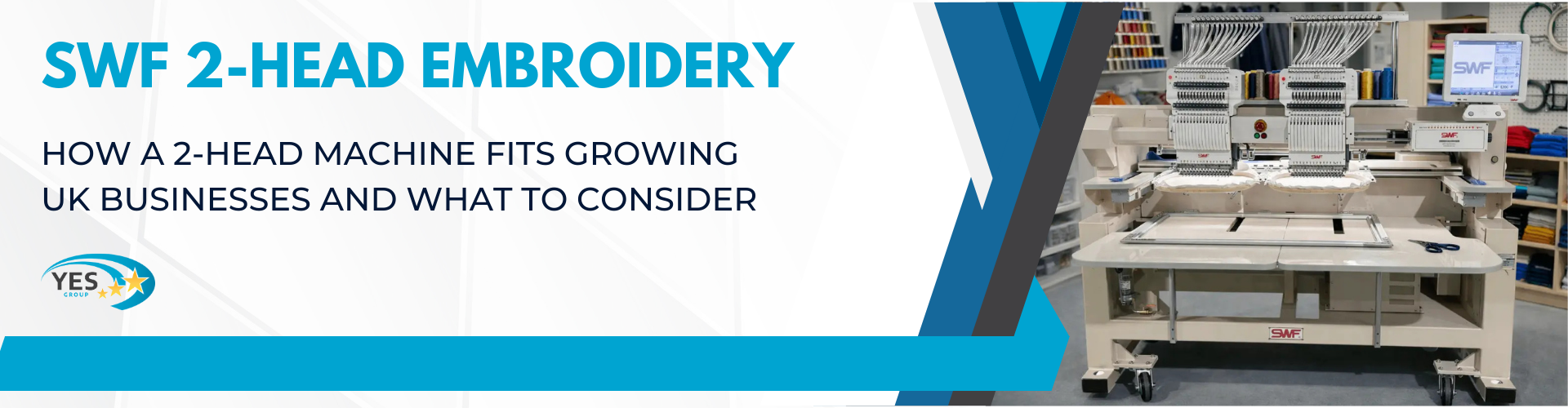 2 head embroidery machine graphic