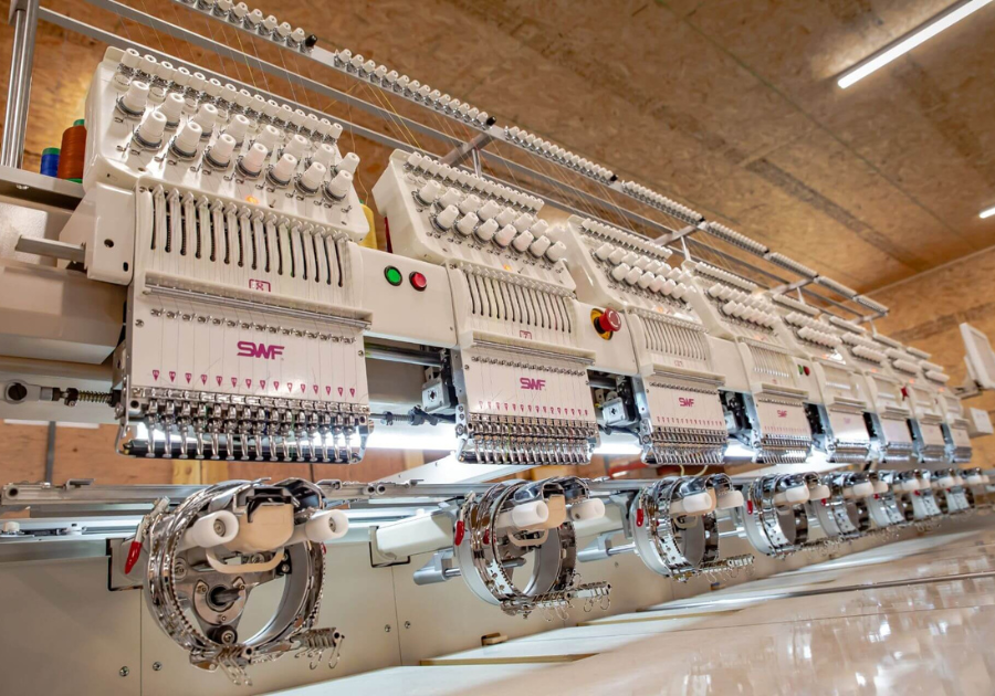 SWF embroidery machines side view
