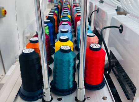 embroidery stitching close up