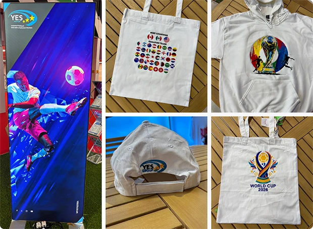 Custom printed t-shirts bags caps