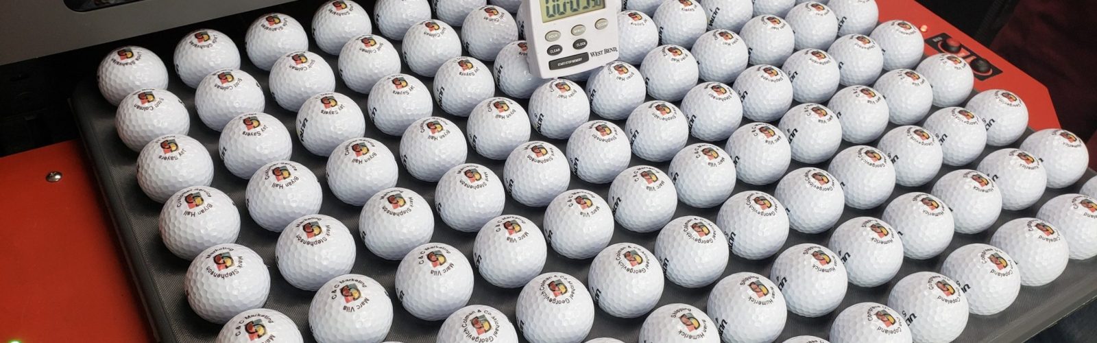 UV printed golf balls product example